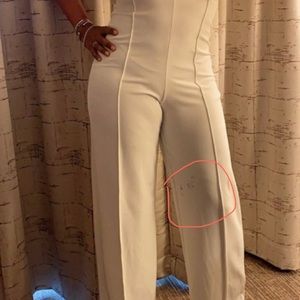 MISSGUIDED EXTRA LONG WHITE TROUSER #✌🏽❤️